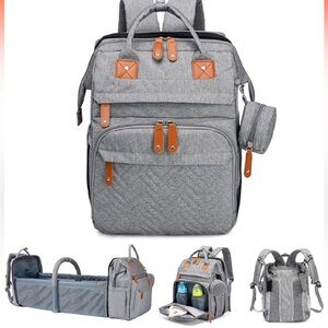Baby‎ Diaper Bag Backpack - 7-in 1-Gray
